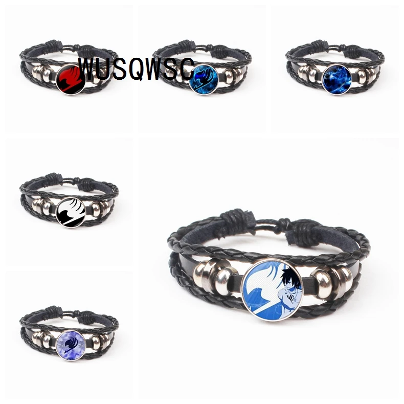 WUSQWSC 2018 Black Leather Bracelet Bangle Statement Woman Glass Cabochon Jewelry Gift Wrap Fairy Tail
WUSQWSC 2018 Black Leather Bracelet Bangle Statement Woman Glass Cabochon Jewelry Gift Wrap Fairy Tail