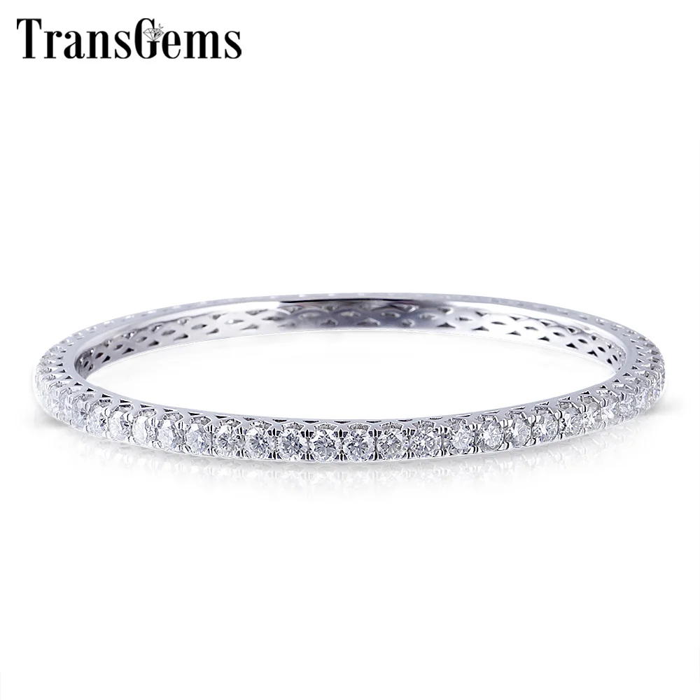 Transgems Solid 10K White Gold 6CTW 3MM GH Color Moissanite Bangle for Women Wedding 1 PCS Size 17 Ladies Bangle Wedding Gift
Transgems Solid 10K White Gold 6CTW 3MM GH Color Moissanite Bangle for Women Wedding 1 PCS Size 17 Ladies Bangle Wedding Gift