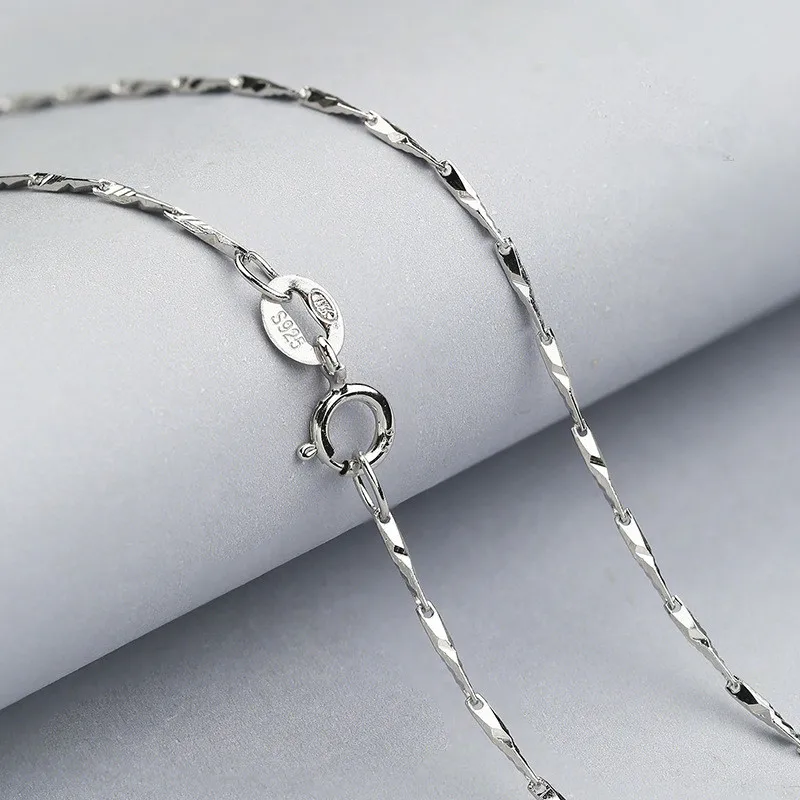 Fulfilling Female Necklace Solid 925 Sterling Silver Chain Necklace 40CM/45CM length White Gold Color
Fulfilling Female Necklace Solid 925 Sterling Silver Chain Necklace 40CM/45CM length White Gold Color