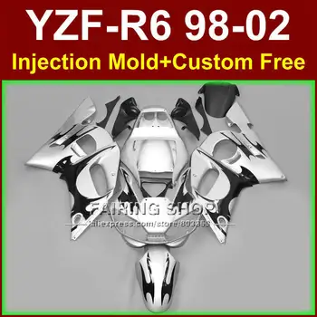 FR6F Good fairing set for YAMAHA YZF R6 98-02 YZF R6 silver fairing kit 1998 1999 2000 2001 2002 fairings parts FDF
FR6F Good fairing set for YAMAHA YZF R6 98-02 YZF R6 silver fairing kit 1998 1999 2000 2001 2002 fairings parts FDF
