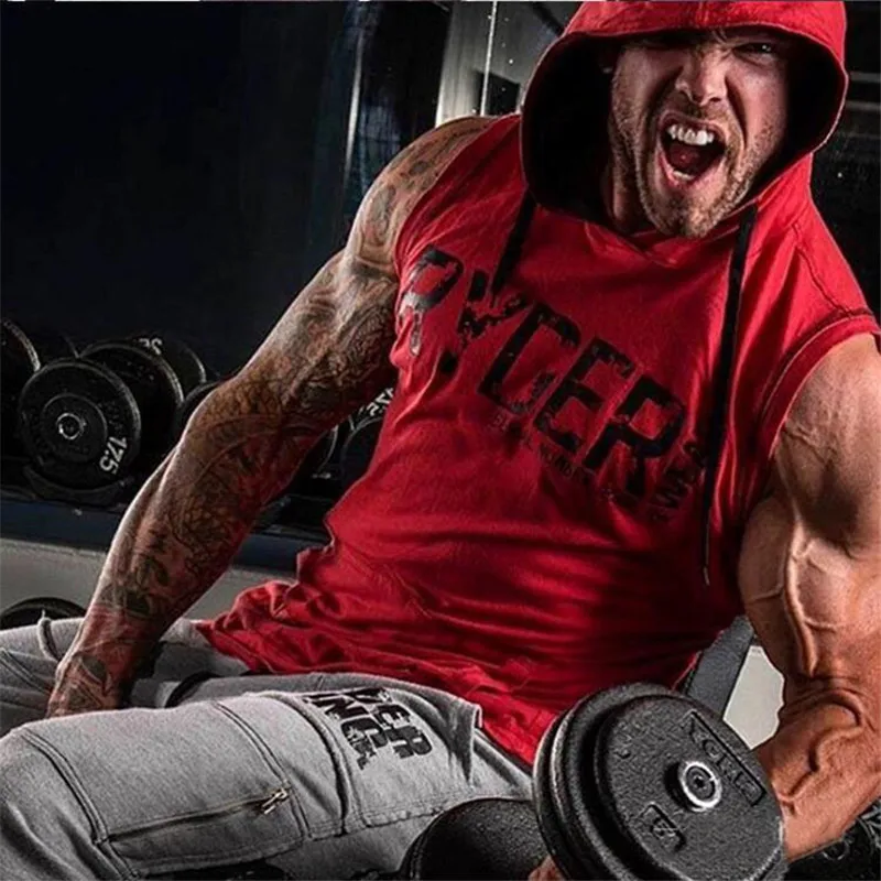 Brand Gyms Clothing Fitness Men Tank Tops With hooded Mens Bodybuilding Stringers Workout Cotton Singlet Sleeveless Shirt Vest
Brand Gyms Clothing Fitness Men Tank Tops With hooded Mens Bodybuilding Stringers Workout Cotton Singlet Sleeveless Shirt Vest