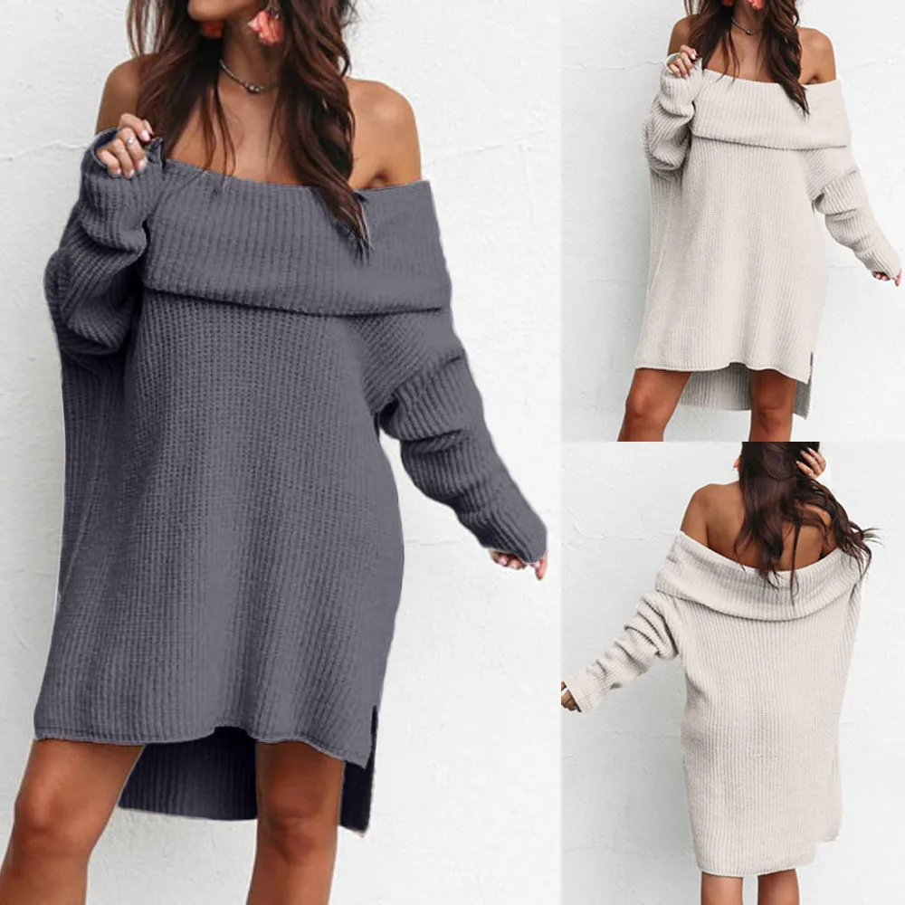 2019 Womens Ladies Long Sleeve Sweater Dresses Chunky Knitted Dress Roll Neck Jumper Dress Mini Dress For Spring,Autumn,Winter
2019 Womens Ladies Long Sleeve Sweater Dresses Chunky Knitted Dress Roll Neck Jumper Dress Mini Dress For Spring,Autumn,Winter