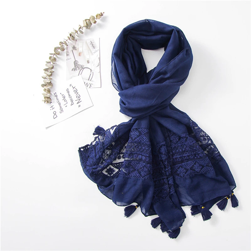 Ladies Fashion Plain Lace Floral Patchwork Viscose Shawl Scarf Oversize Hollow Muffler Headband Wrap Pashmina Snood Muslim Hijab
Ladies Fashion Plain Lace Floral Patchwork Viscose Shawl Scarf Oversize Hollow Muffler Headband Wrap Pashmina Snood Muslim Hijab