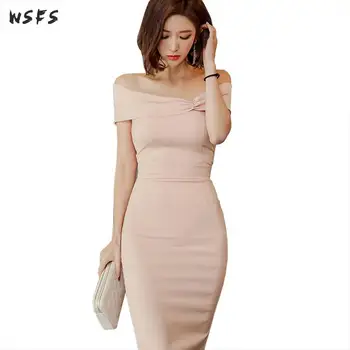 Summer Midi Dresses Pink Slash Neck Off Shoulder Womens Dress Wrap Office Ladies Midi Elegant Bodycon Sexy Party Pencil Dress
Summer Midi Dresses Pink Slash Neck Off Shoulder Womens Dress Wrap Office Ladies Midi Elegant Bodycon Sexy Party Pencil Dress