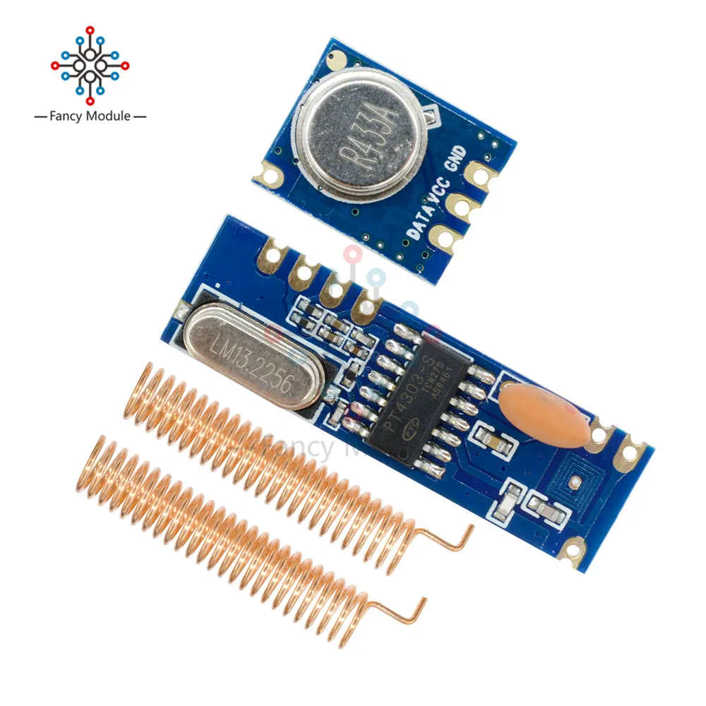 433MHz 100 Meters Wireless Module Kit (ASK Transmitter STX882+ ASK Receiver SRX882 + 2Pcs Copper Spring Antenna) | Инструменты