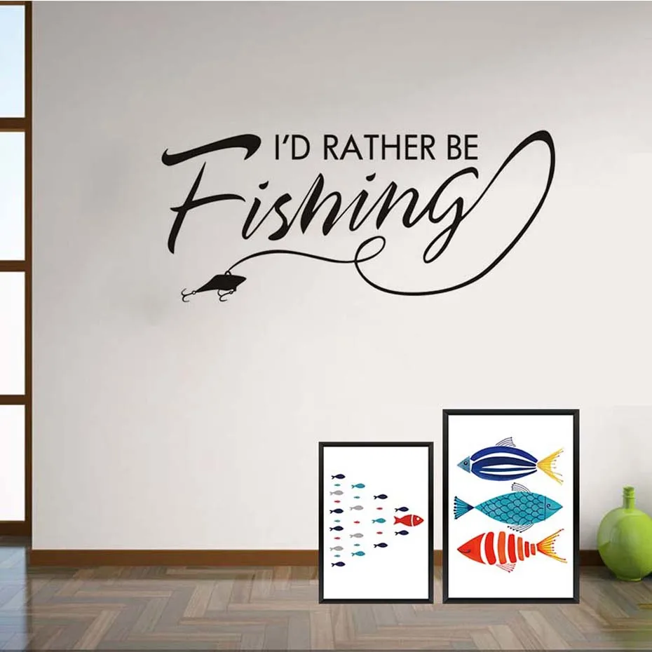 I ' D Rather Be Fishing Wall Stickers Leisure Fishing Life Wall Decals Vinyl Interesting Wall Art For Living Room Home Decor
I ' D Rather Be Fishing Wall Stickers Leisure Fishing Life Wall Decals Vinyl Interesting Wall Art For Living Room Home Decor