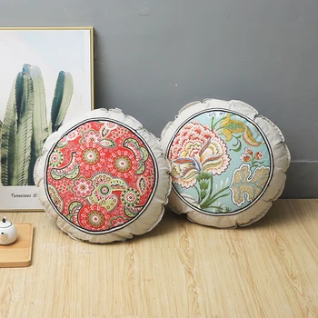 Diameter 55cm Traditional Chinese cotton linen floor futon mat round cushion washable floral printed back cushion lumbar pillow
Diameter 55cm Traditional Chinese cotton linen floor futon mat round cushion washable floral printed back cushion lumbar pillow