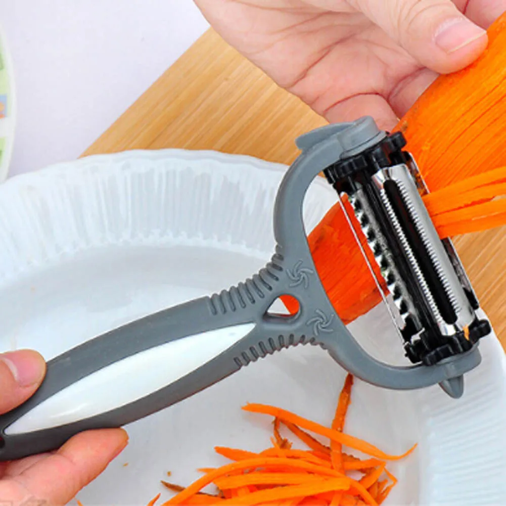 Useful Home Multi-function Kitchen Tools Three In One Rotating Peeling Knife Fruit Digger Peeler Shaver Accessories
Useful Home Multi-function Kitchen Tools Three In One Rotating Peeling Knife Fruit Digger Peeler Shaver Accessories