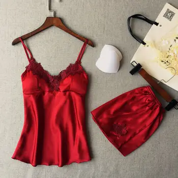 Hirgin 2pcs Womens Sexy Satin Lace Sleepwear Babydoll Lingerie Nightdress Pajamas Set
Hirgin 2pcs Womens Sexy Satin Lace Sleepwear Babydoll Lingerie Nightdress Pajamas Set