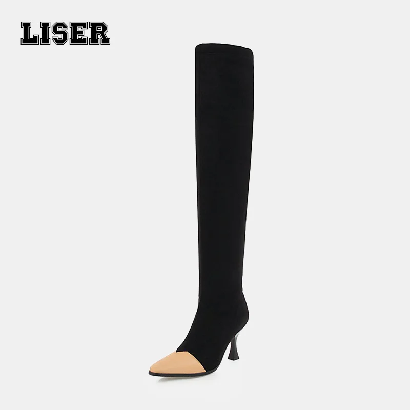 2019 fashion women's over knee boots sexy pointed toe suede black kitten heels winter thigh high boots for evening party office
2019 fashion women's over knee boots sexy pointed toe suede black kitten heels winter thigh high boots for evening party office