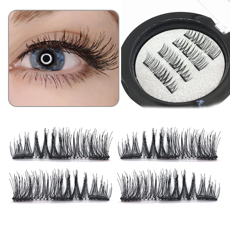 4 pieces / pair magnetic eyelashes 3D false eyelashes with 3 magnets Extension of natural eyelashes handmade with gift box
4 pieces / pair magnetic eyelashes 3D false eyelashes with 3 magnets Extension of natural eyelashes handmade with gift box