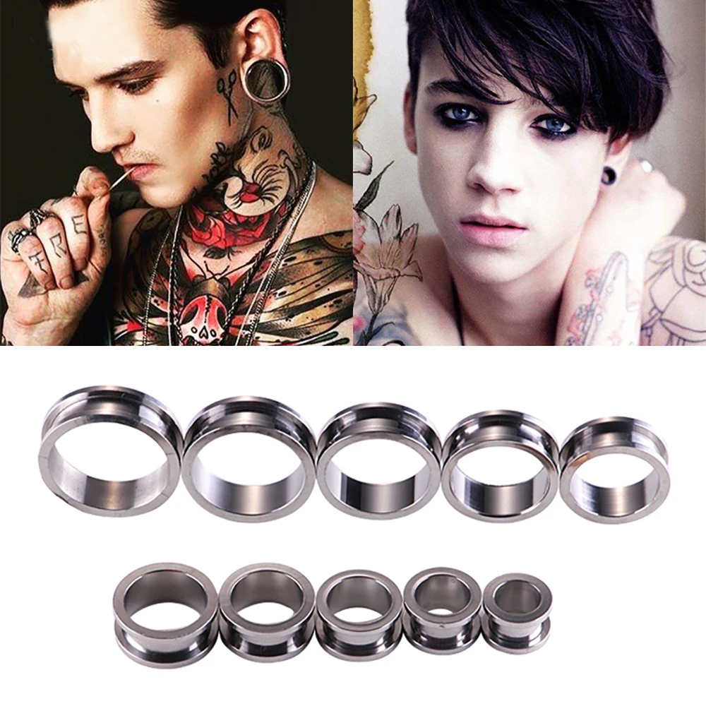 TIANCIFBYJS Stainless Steel Silver Black Ear Plug Flesh Tunnels Screw Gauge Expander Hollow Piercing Stretcher Body Jewelry 2pcs
TIANCIFBYJS Stainless Steel Silver Black Ear Plug Flesh Tunnels Screw Gauge Expander Hollow Piercing Stretcher Body Jewelry 2pcs