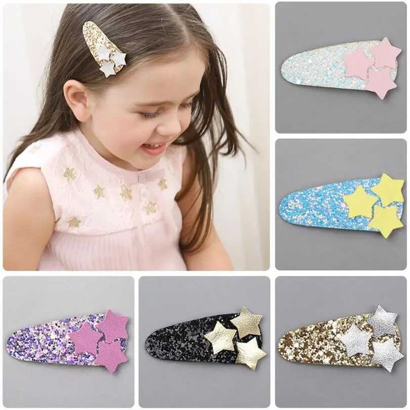 5PCS Great quality colorful glttery kids girls PU stars snap hair clip toddlers sequnins hairpins barrette hair accessories
5PCS Great quality colorful glttery kids girls PU stars snap hair clip toddlers sequnins hairpins barrette hair accessories