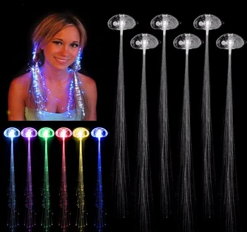80PCS Luminous Light Up LED Hair Extension Flash Braid Club Pub Birthday Halloween Party Hair Glow By Fiber Optic With Battery
80PCS Luminous Light Up LED Hair Extension Flash Braid Club Pub Birthday Halloween Party Hair Glow By Fiber Optic With Battery