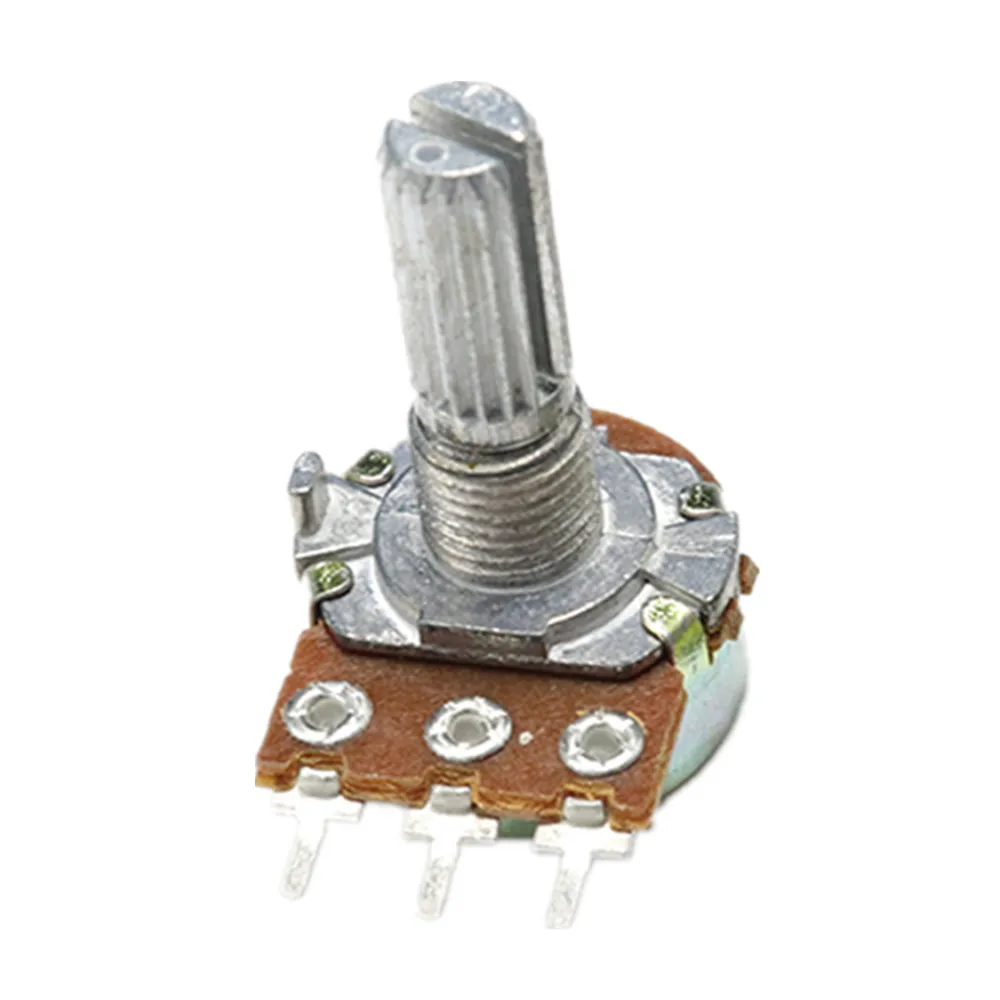5pcs/lot WH148 single potentiometer 20mm handle length 3pin B1K/2K/5K/10K/20K/50K/100K/250K/500K/1M
5pcs/lot WH148 single potentiometer 20mm handle length 3pin B1K/2K/5K/10K/20K/50K/100K/250K/500K/1M
