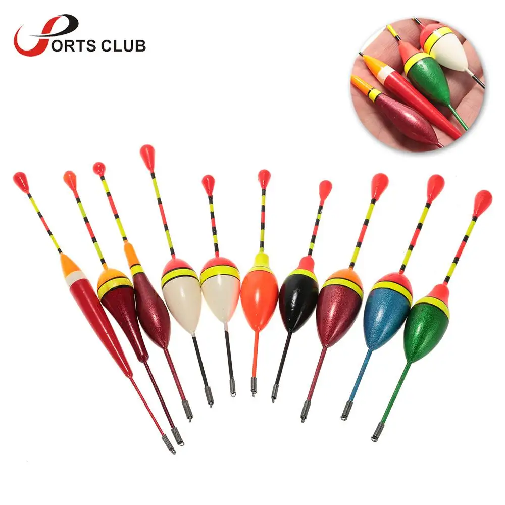 

10PCS/Lot RGB Ice Fishing Float Bobber Set Buoy Boia light stick Floats For Carp Fishing Tackle Accessories flotador pesca