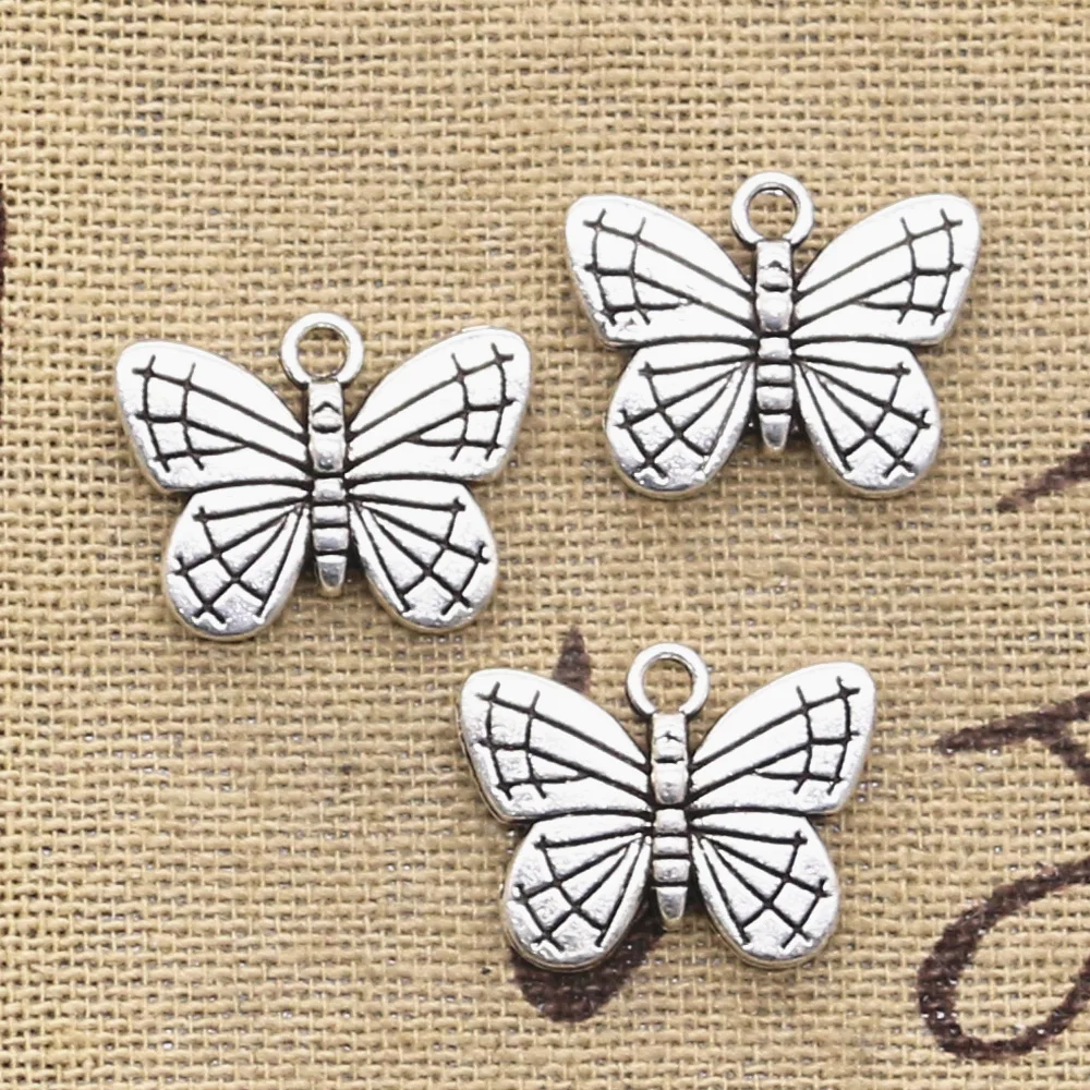 15pcs Charms double sided butterfly 18x14mm Antique Silver Plated Pendants Making DIY Handmade Tibetan Silver Jewelry
15pcs Charms double sided butterfly 18x14mm Antique Silver Plated Pendants Making DIY Handmade Tibetan Silver Jewelry