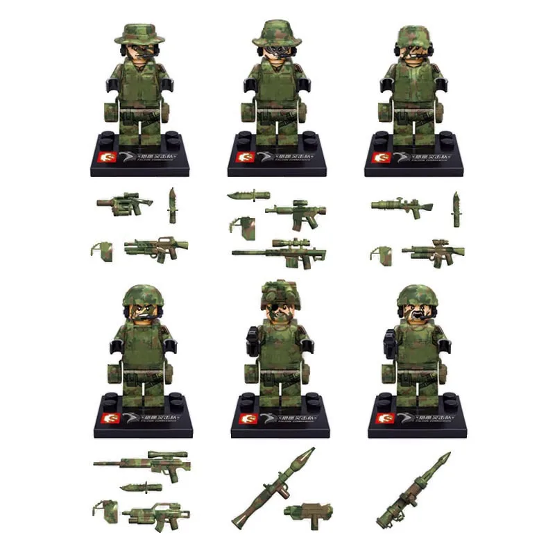 Star Wars WWII Army Soldiers Marine Corps Kids Bricks Building Blocks Compatible Legoing Toys For Kids (3)