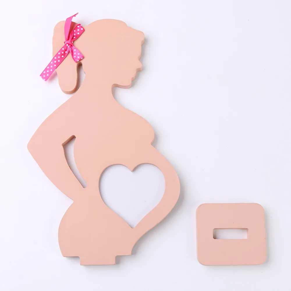 Новинка Детские сувениры фигурки свадебная деревянная фоторамка для беременных