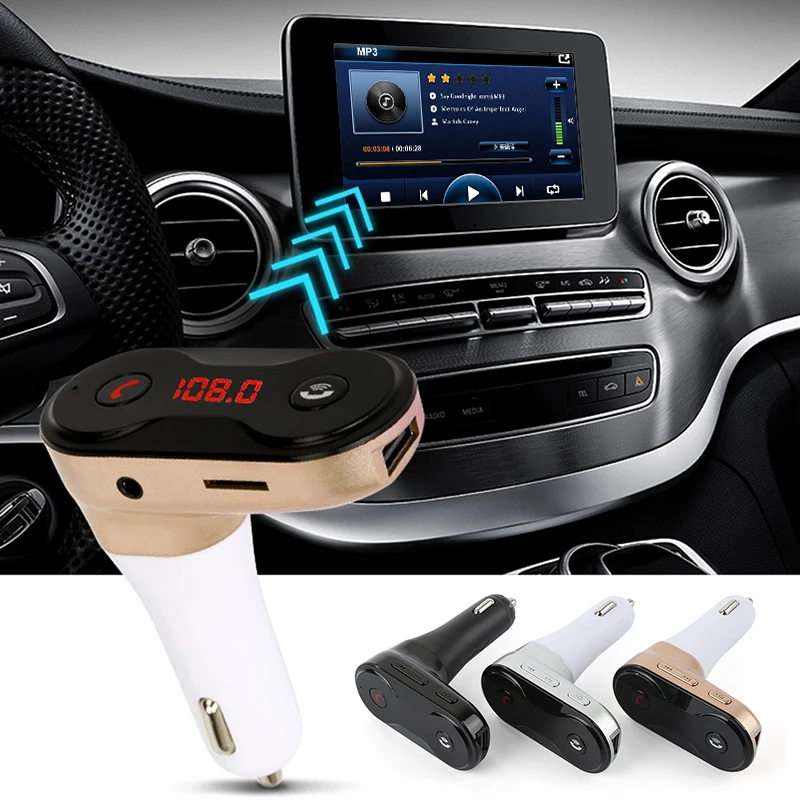 Hands Free Wireless Bluetooth FM Transmitter + AUX Modulator C8 Car Kit Music Mini MP3 Player TF SD USB LCD Drop Shipping
Hands Free Wireless Bluetooth FM Transmitter + AUX Modulator C8 Car Kit Music Mini MP3 Player TF SD USB LCD Drop Shipping