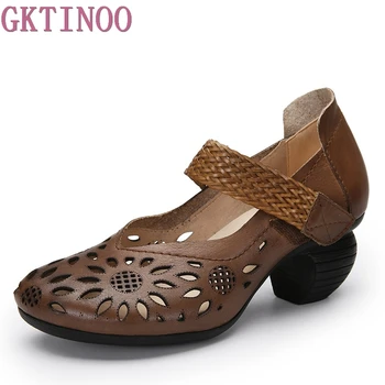 GKTINOO 2019 New Spring Summer Elegant Sandals Women Pumps Genuine Leather Medium Thick Heels Strap Cut Out Women Casual Shoes
GKTINOO 2019 New Spring Summer Elegant Sandals Women Pumps Genuine Leather Medium Thick Heels Strap Cut Out Women Casual Shoes