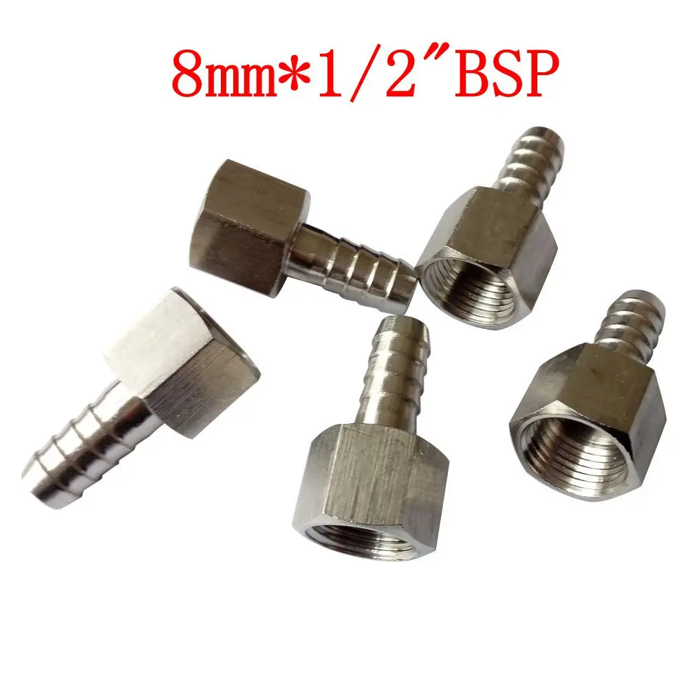 Pack of 5 Material Bar 8 mm ID Hose Barb Tail To 1/2" BSP Female Hose Barb Fitting SS 304 Stainless Steel SBSTK-FBF-B8-1/2BSP
Pack of 5 Material Bar 8 mm ID Hose Barb Tail To 1/2" BSP Female Hose Barb Fitting SS 304 Stainless Steel SBSTK-FBF-B8-1/2BSP
