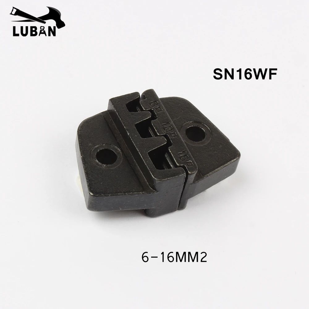 MINI EUROPE STYLE SN16WF Die Sets for SN CRIMPING PLIER series hand crimping tool and for SN-16WF crimping tool 6-16mm2 jaws
MINI EUROPE STYLE SN16WF Die Sets for SN CRIMPING PLIER series hand crimping tool and for SN-16WF crimping tool 6-16mm2 jaws