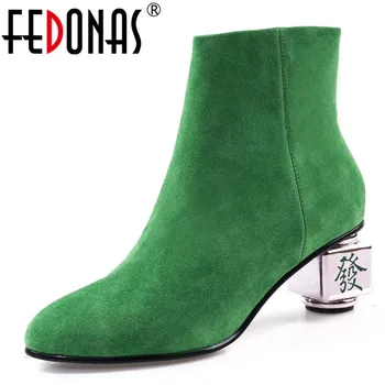 FEDONAS Brand 2020 Autumn Winter Warm Kid Suede Women Ankle Boots Strange Heels Chelsea Short Boots Party Night Club Shoes Woman
FEDONAS Brand 2020 Autumn Winter Warm Kid Suede Women Ankle Boots Strange Heels Chelsea Short Boots Party Night Club Shoes Woman