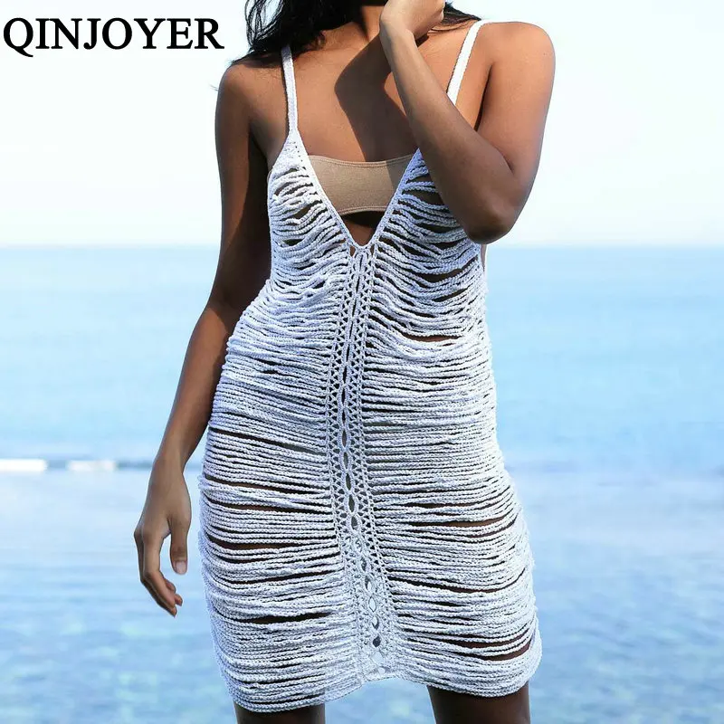 2019 New Beach Cover Up Bikini Crochet Knitted Tassel Tie Beachwear Summer Swimsuit Cover Up Sexy See-through Beach Dress
2019 New Beach Cover Up Bikini Crochet Knitted Tassel Tie Beachwear Summer Swimsuit Cover Up Sexy See-through Beach Dress