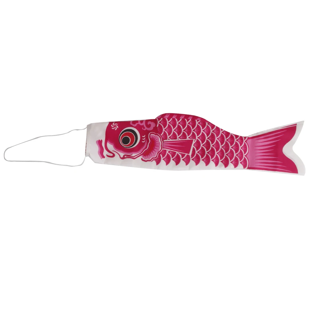 MagiDeal 40cm Japanese Windsock Carp Flag Koi Nobori Sailfish Fish Wind Streamer Pink hot sale