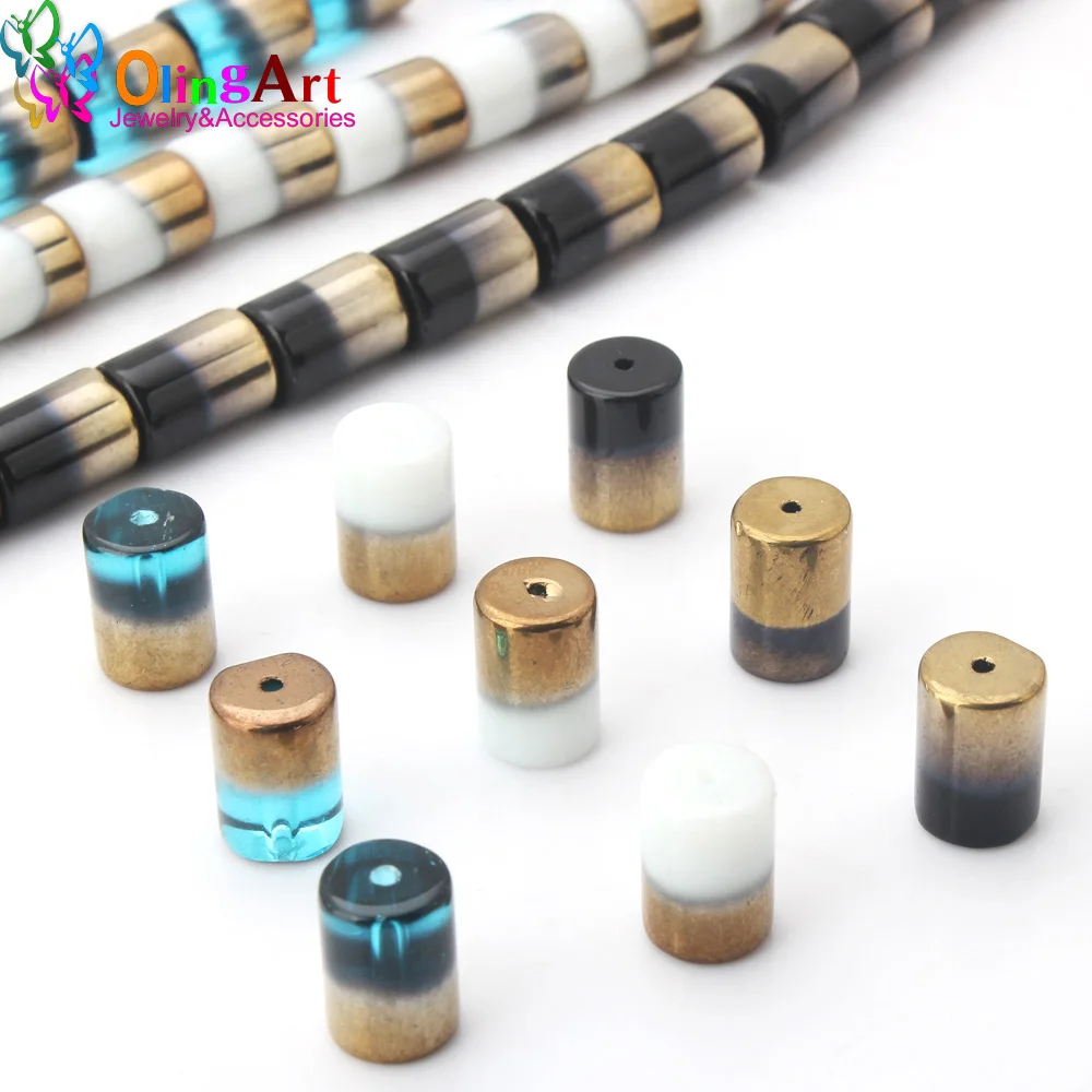 OlingArt 14*10MM 6pcs Glass crystal Metal plating Mixed multicolor Cylindrical shape beads DIY necklace Bracelet jewelry making
OlingArt 14*10MM 6pcs Glass crystal Metal plating Mixed multicolor Cylindrical shape beads DIY necklace Bracelet jewelry making