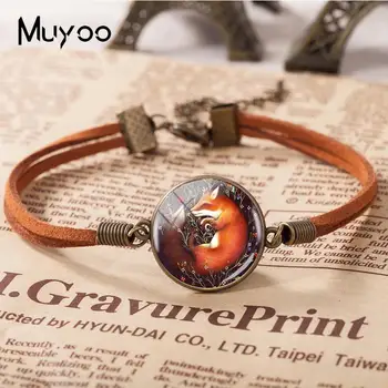2018 New Sleeping Fox In Flowers Bracelet Hand Craft Leather Bracelets Art Glass Dome Photo Jewelry
2018 New Sleeping Fox In Flowers Bracelet Hand Craft Leather Bracelets Art Glass Dome Photo Jewelry