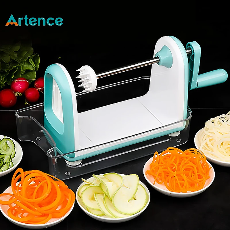 High Quality Manual Spiralizer with Stainless Steel 4-blade Vegetable Slicer for Healthy Life Best Veggie Pasta&Spaghetti Maker
High Quality Manual Spiralizer with Stainless Steel 4-blade Vegetable Slicer for Healthy Life Best Veggie Pasta&Spaghetti Maker