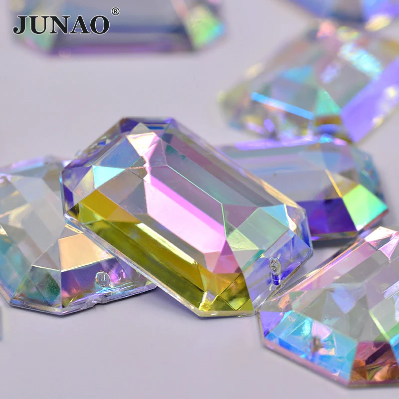 JUNAO 30*40mm Sew On Crystal AB Rectangle Rhinestone Applique Large Clear Crystal Stones Sewing Acrylic Gems Faltbak Big Strass
JUNAO 30*40mm Sew On Crystal AB Rectangle Rhinestone Applique Large Clear Crystal Stones Sewing Acrylic Gems Faltbak Big Strass