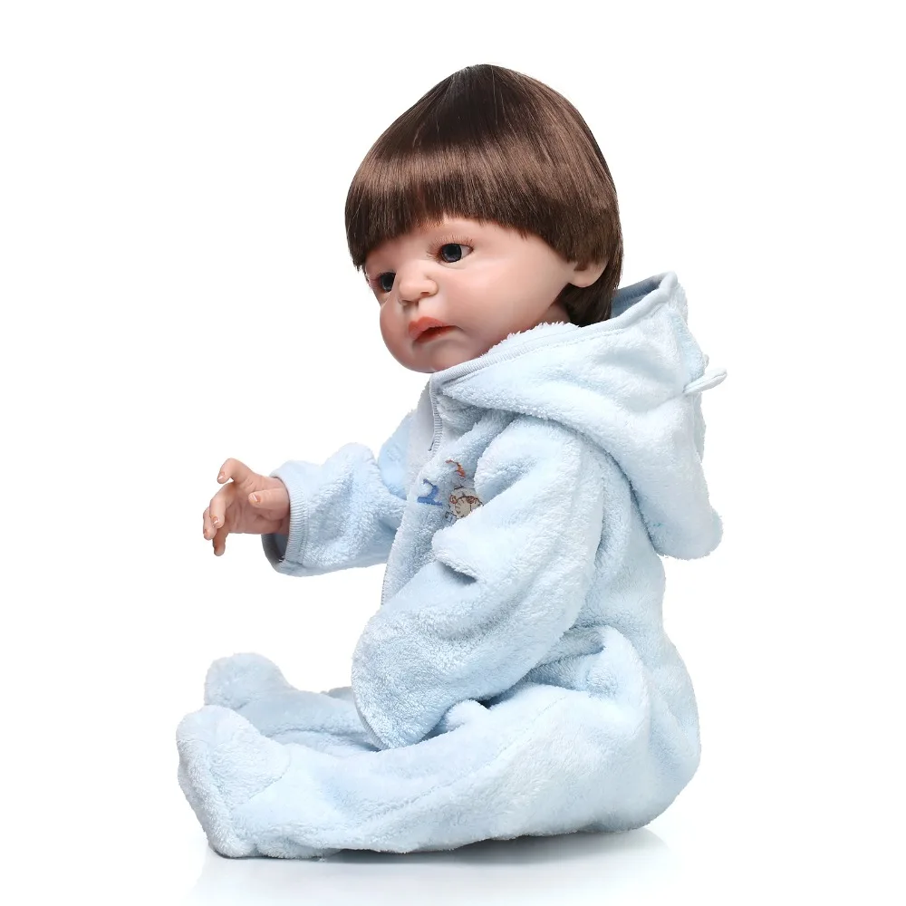 55CM full body silicone reborn baby dolls boy gender rooted hair blue eyes doll reborn best children birthday gift
55CM full body silicone reborn baby dolls boy gender rooted hair blue eyes doll reborn best children birthday gift