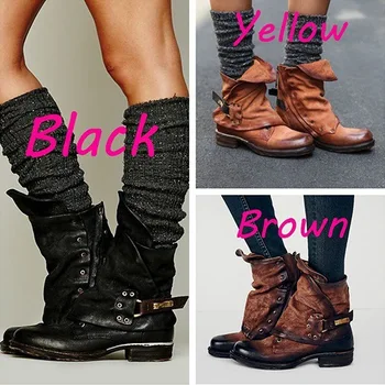 XingDeng Ladies Flat Ankle Western Riding Boots Round Toe Women Spring Autumn Buckle Square Heels Pu Leather Martin Boots Shoes
XingDeng Ladies Flat Ankle Western Riding Boots Round Toe Women Spring Autumn Buckle Square Heels Pu Leather Martin Boots Shoes