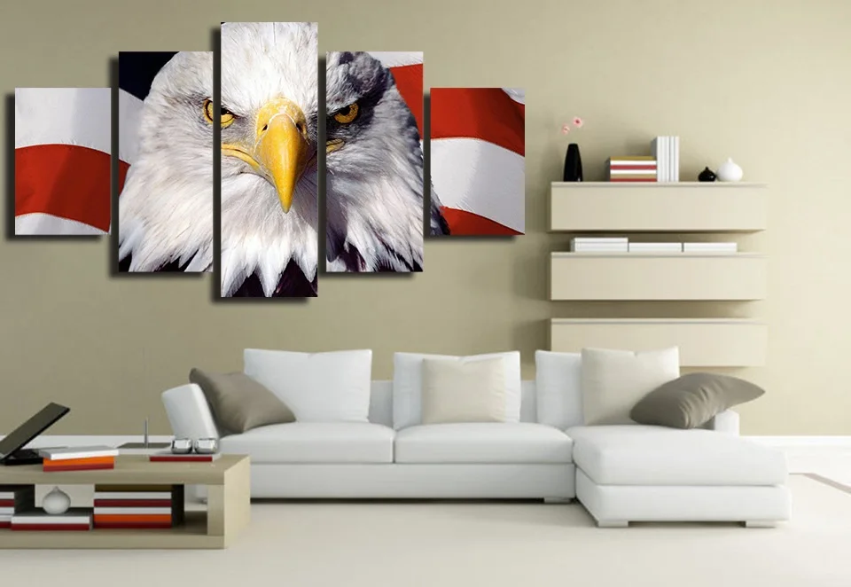 bald eagles american flag