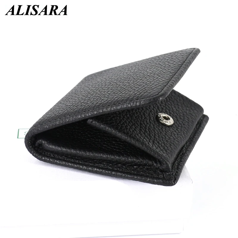 Alisara Top Cowhide Leather Coin Pocket Pouch Coin Purse Women Small Wallet Female Change Purses Mini Key Card Holder Folding 
Alisara Top Cowhide Leather Coin Pocket Pouch Coin Purse Women Small Wallet Female Change Purses Mini Key Card Holder Folding
