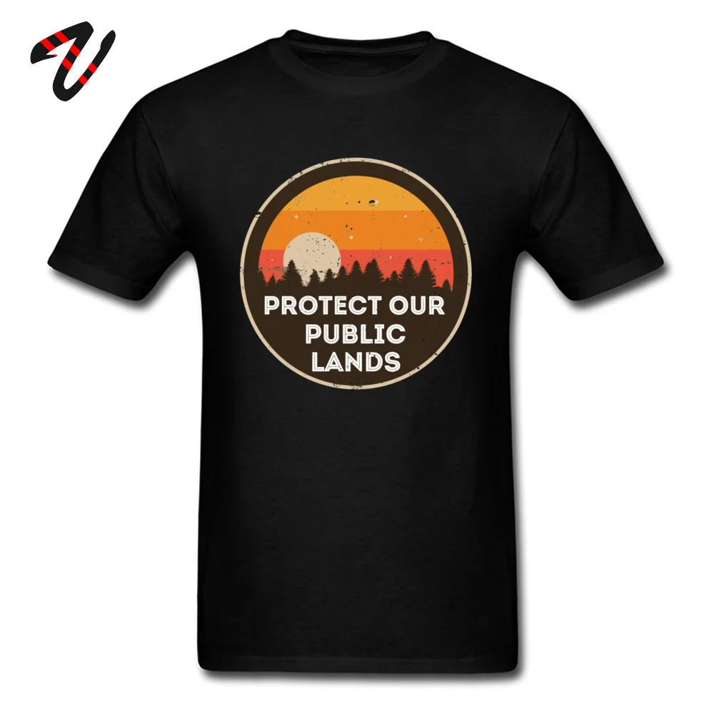 Protect Our Public Lands T Shirt Casual 2019 Fashion Round Collar 100% Cotton T Shirt Tops Shirt for Men Thanksgiving Day Protect Our Public Lands 15186 black