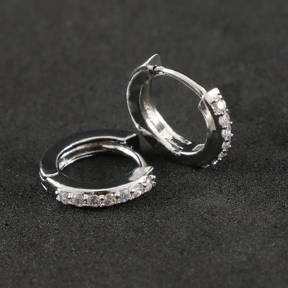 1 Pair Silvering Color Plated Earrings Small Round Rhinestones Hoop Earrings Women's Hot Fashion Jewelry Gifts
1 Pair Silvering Color Plated Earrings Small Round Rhinestones Hoop Earrings Women's Hot Fashion Jewelry Gifts