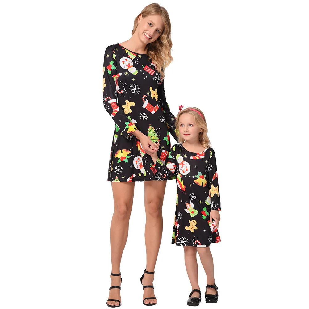 Girls Dress 2019 Christmas New Europe and America Women's Print Parent-child Cartoon Milk Long Sleeve Dress
Girls Dress 2019 Christmas New Europe and America Women's Print Parent-child Cartoon Milk Long Sleeve Dress