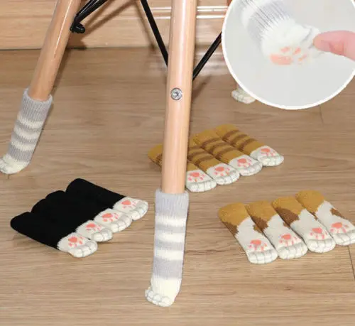 4Pcs Floor Furniture Chair Protector Case Cover Knitted Chair Paw Table Leg Foot Socks Sleeve Cover Slipcover Pouch
4Pcs Floor Furniture Chair Protector Case Cover Knitted Chair Paw Table Leg Foot Socks Sleeve Cover Slipcover Pouch