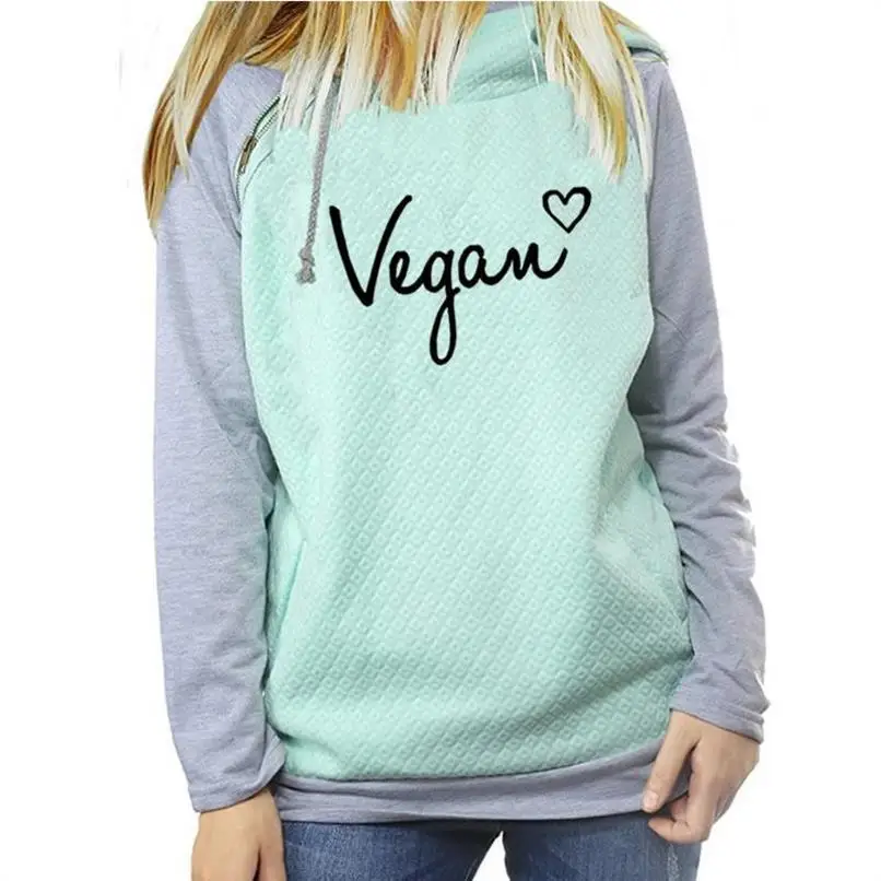 For Women Zipper Decoration Vegan Letters Print Hoodies Kawaii Women Sweatshirt Femmes Pockets Hoody Casual Funny Comfortable
For Women Zipper Decoration Vegan Letters Print Hoodies Kawaii Women Sweatshirt Femmes Pockets Hoody Casual Funny Comfortable