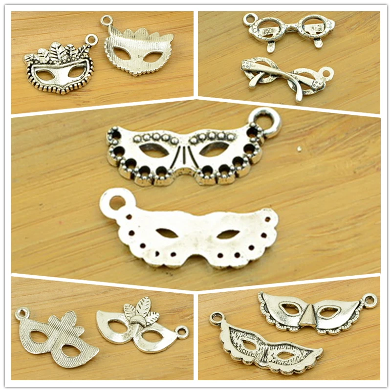 DIY pendant eyeglass/mask/sunglasses shape vintage masked ball jewelry accessories antique silver alloy charm findings bracelet
DIY pendant eyeglass/mask/sunglasses shape vintage masked ball jewelry accessories antique silver alloy charm findings bracelet