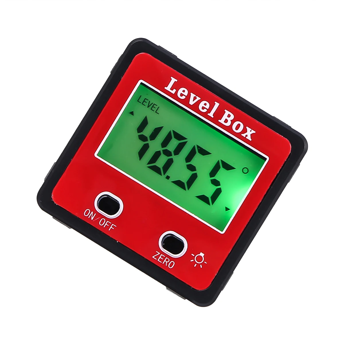 

Nosii Mini Red Precision Digital 2-key Inclinometer Level Box Protractor Angle Finder Gauge Meter Bevel Box With Magnet Base