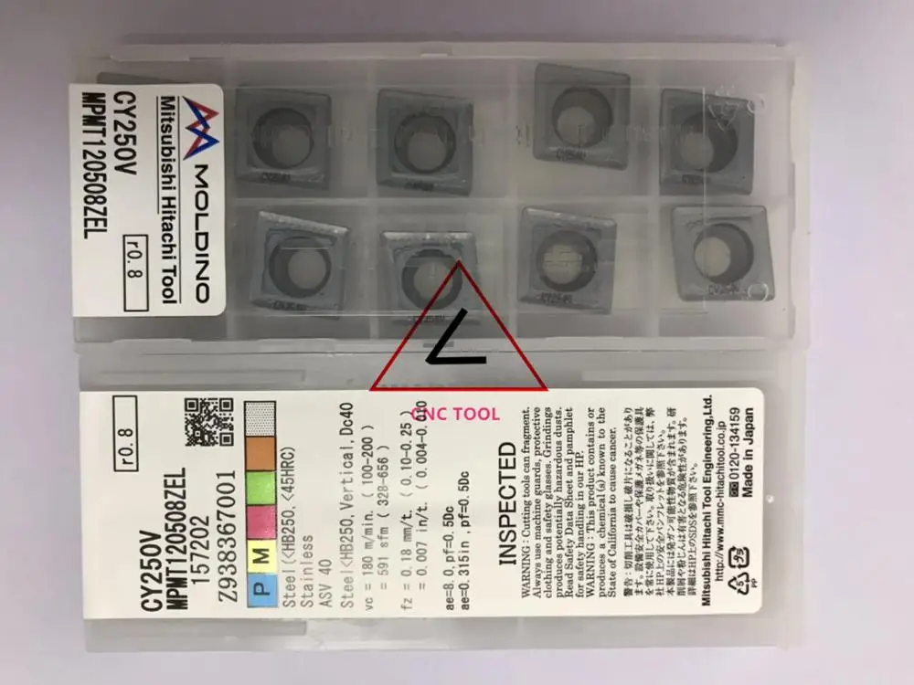 MPMT120508ZEL CY250V 10pcs Hitachi high cutting performance CNC indexable inserts
MPMT120508ZEL CY250V 10pcs Hitachi high cutting performance CNC indexable inserts