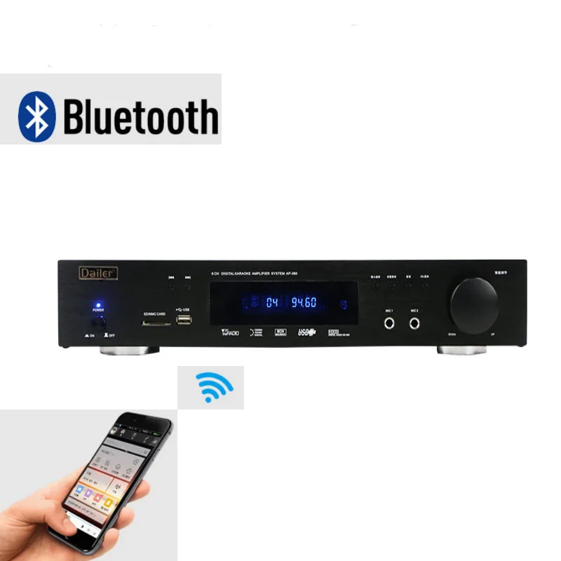 

AP-380 5.1 Home Amplifier Dolby AC-3 Decoding Fiber Coaxial Radio Built-in Bluetooth Amplifier USB Lossless Music