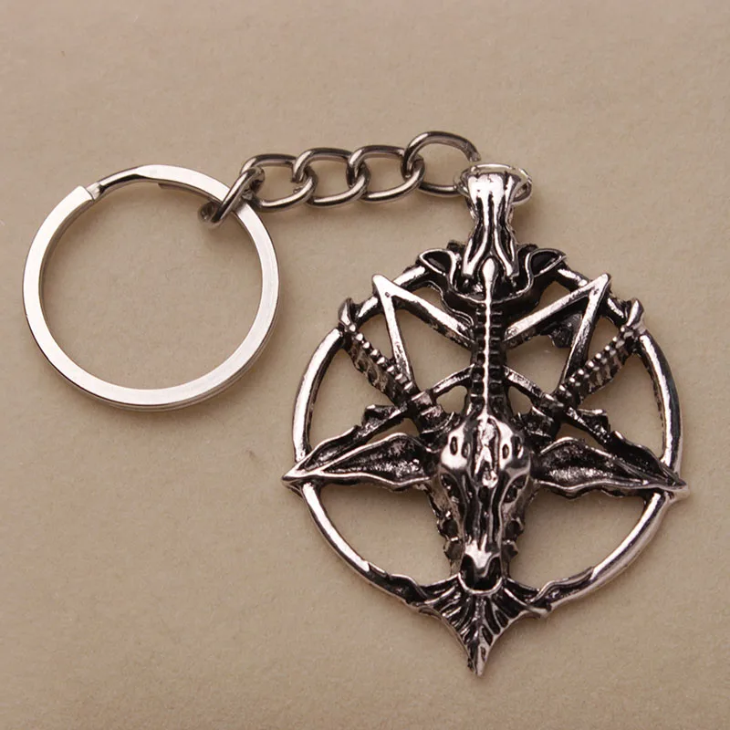 Baphomet Keychain Pentagram Goat Head Key Chains Satan Keyring Sigil of Baphomet LaVey New Design Keychains
Baphomet Keychain Pentagram Goat Head Key Chains Satan Keyring Sigil of Baphomet LaVey New Design Keychains
