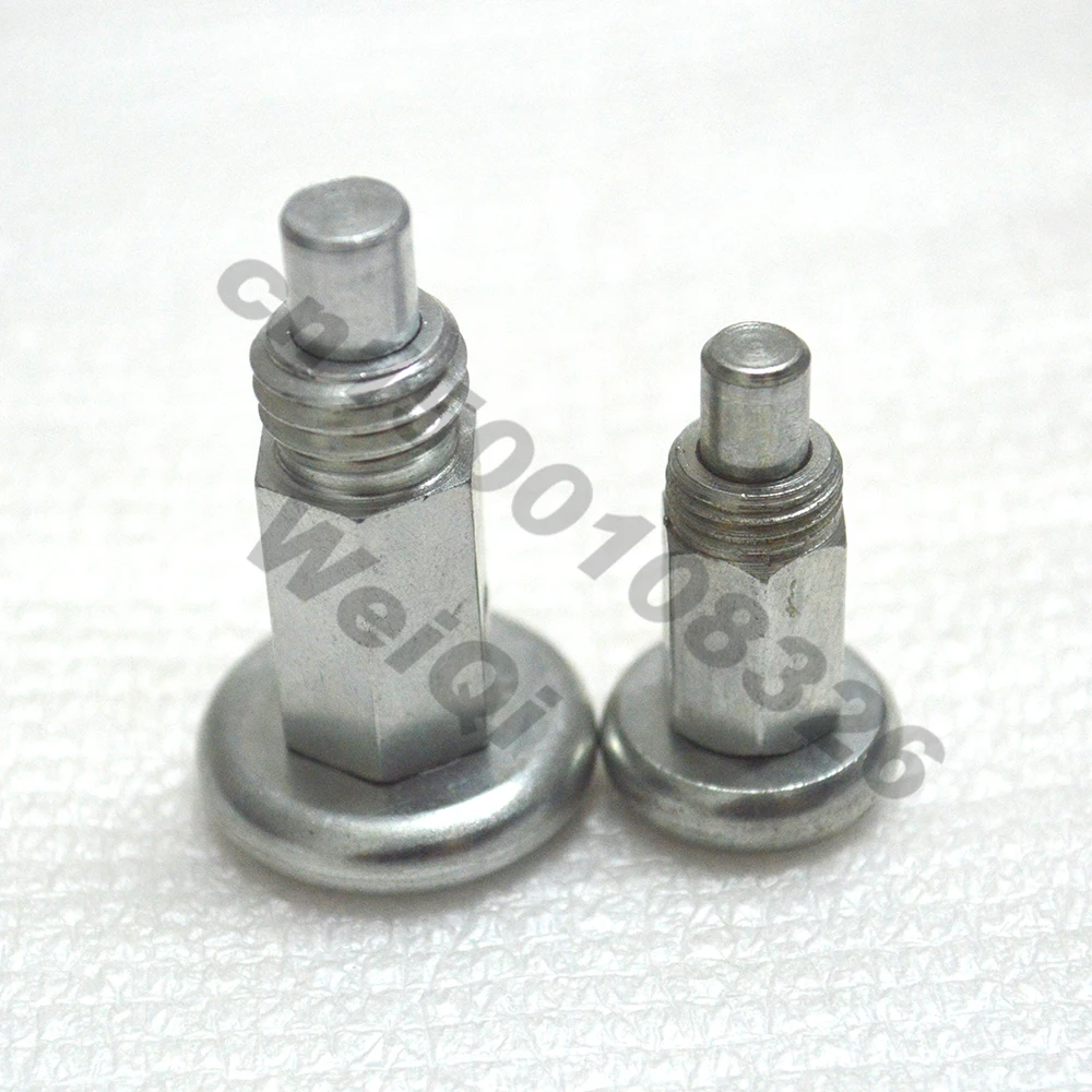 Index plungers made in China ,all carbon steel,return type,spring plungers,fine thread M10*1.0,coarse thread M12*1.75
Index plungers made in China ,all carbon steel,return type,spring plungers,fine thread M10*1.0,coarse thread M12*1.75