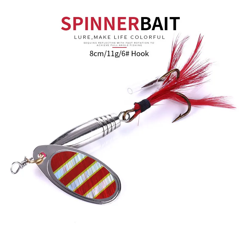 1pcs 8cm/11g fishing lure silver red color metal Lure fishing bait Spinner spoon lures fishing tackle pesca
1pcs 8cm/11g fishing lure silver red color metal Lure fishing bait Spinner spoon lures fishing tackle pesca